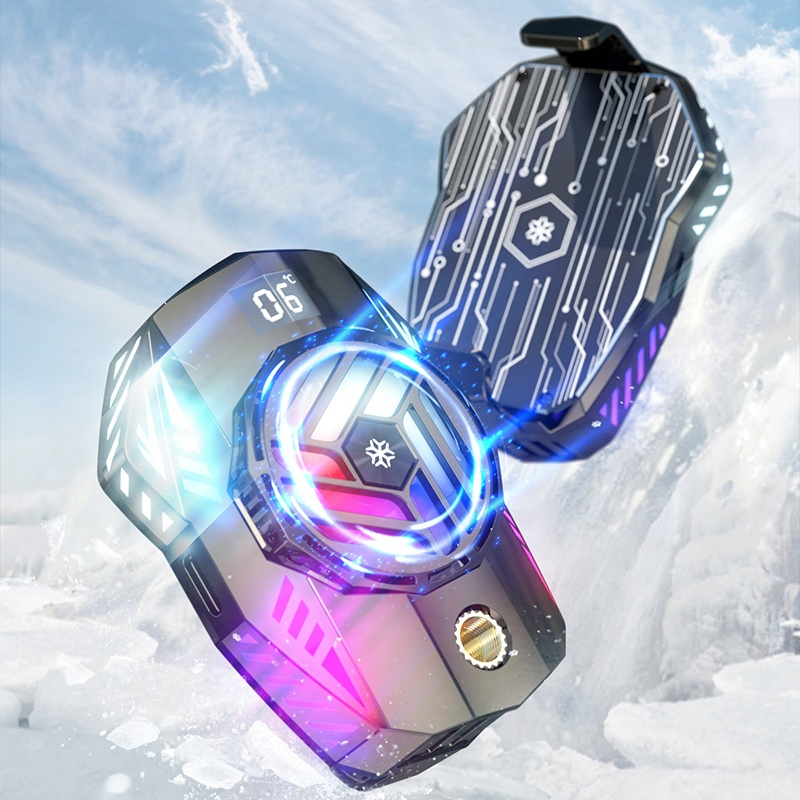 Lightweight with LED Screen Phone Cooler Cooling Fan Portable Phone Radiator for iPhone Fan Cooling