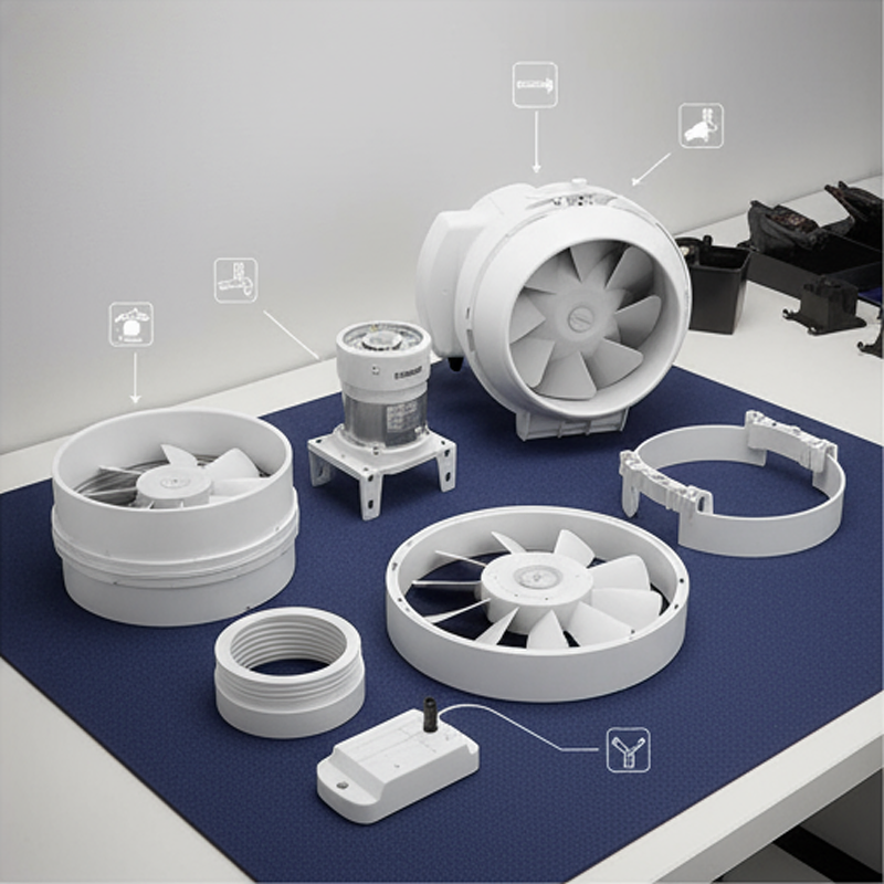 High-Efficiency Blauberg Turbo 200c Low Noise Exhaust Fan