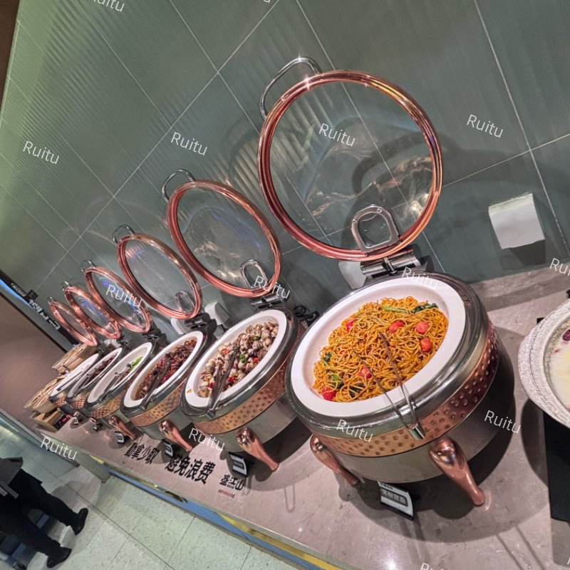 Dubai Kuwait Qatar Wedding Parties Kitchen Equipment Luxury Chaffing Dish Chaffer Hot Soup Food Warmer Hotel Buffet Catering Saudi Arabic Chafing Dish