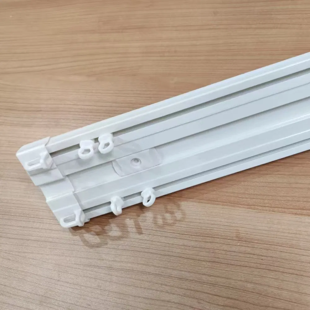 Plastic Curtain Track Double and Triple Track with Accessories End Cup