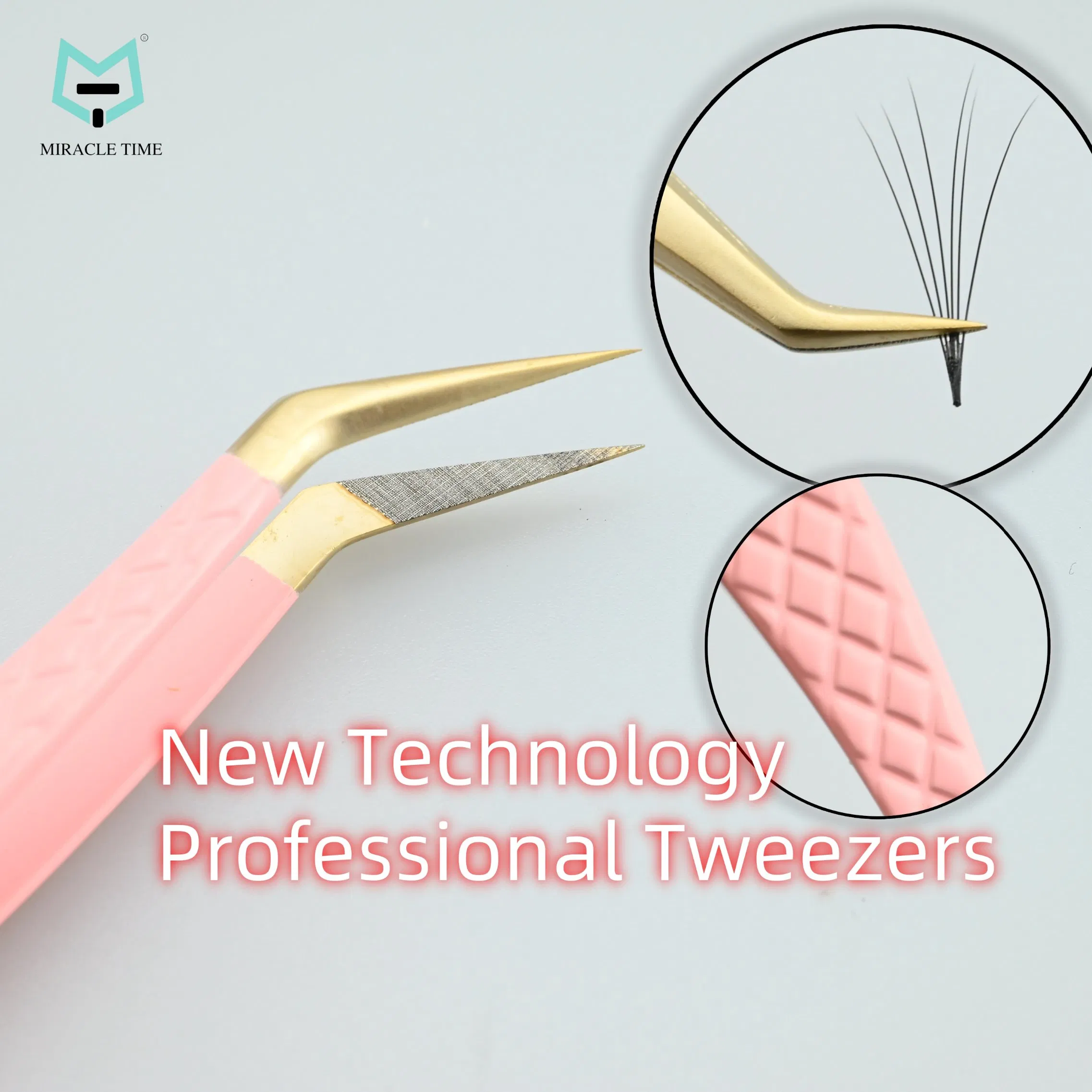 Mt Lashes Professional Tweezers OEM Wholesale Salon Eyelash Extension Eyebrows Lash Clip Applicator Tweezer