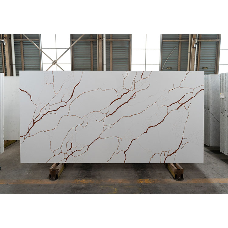 Artificial Quartzite Countertop Calacatta Marble Engineered Quartz Stone Slab