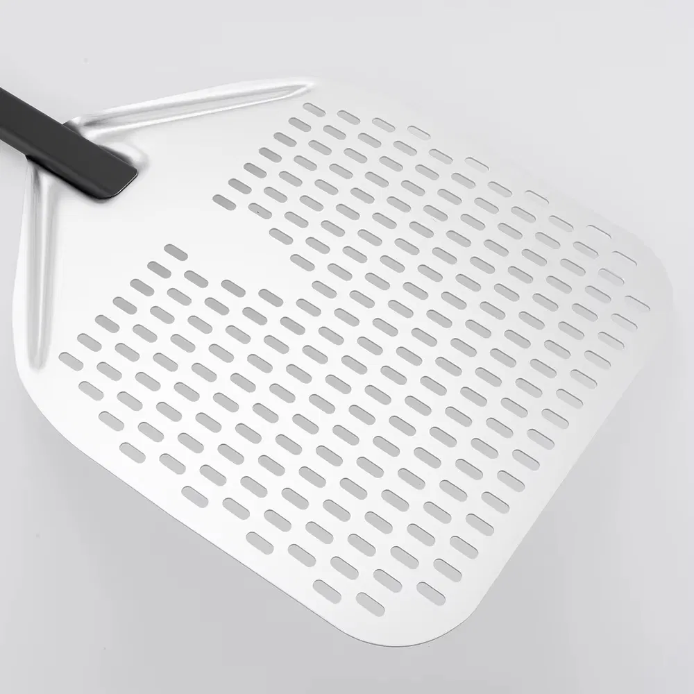 63/66-Inch Pizza Paddle Aluminum Blade Food-Grade Perforated Pizza Peel Shovel Pizza Tools