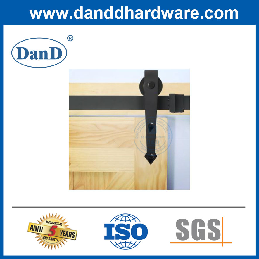 Customized Black Indoor Barn Door Hardware Kit Track for Garage Door