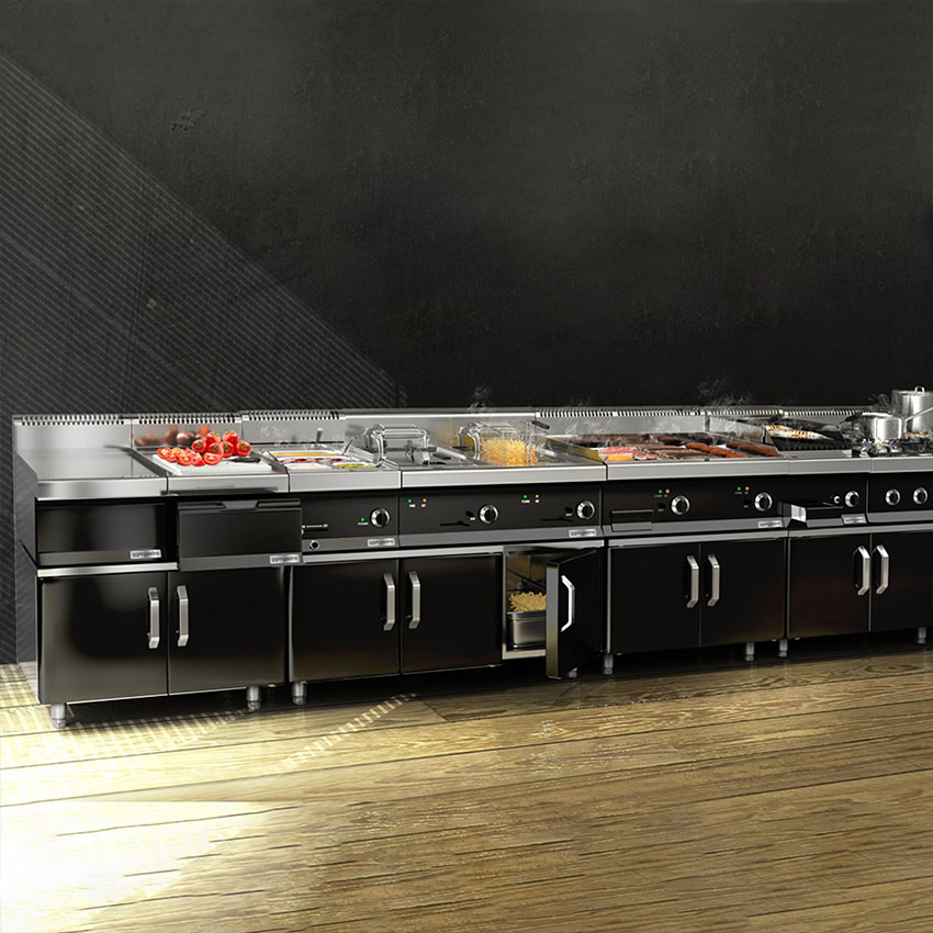Stainess Steel Temperature Controller Hot Pan Food Warmer Commercial Use