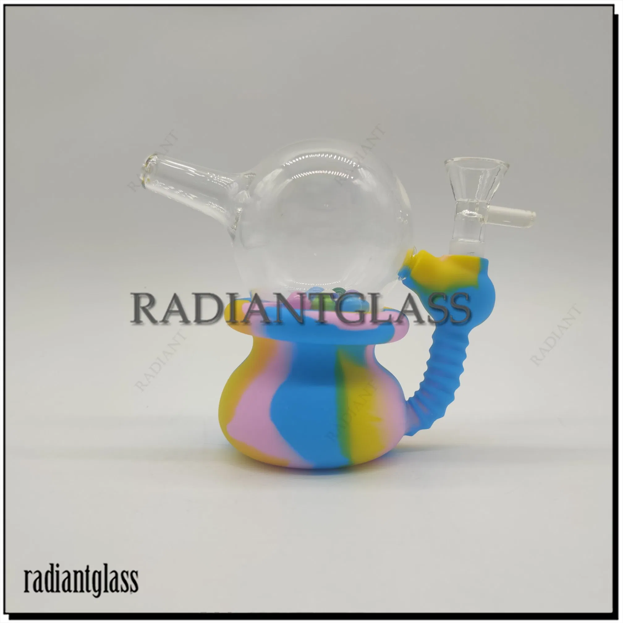 Silicone Water Pipe 192g Ball Shape Mix Color Smoking Pipe Easy to Clean Wholesale Factory