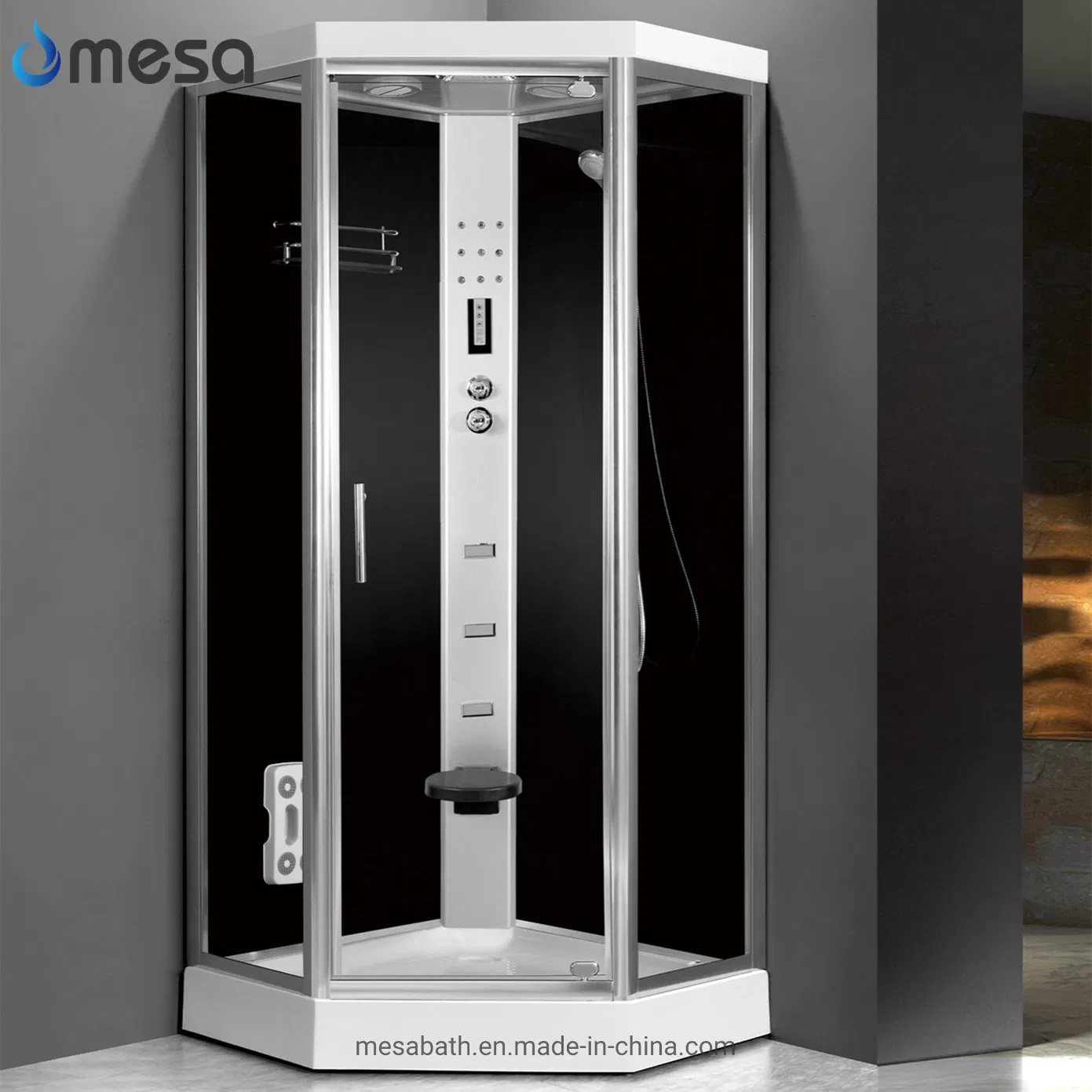 Bathroom Shower Room Steam Shower Cabin Enclosure with Seat