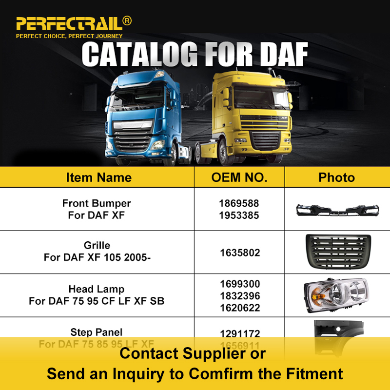 PERFECTRAIL Heavy Duty Spare Parts for DAF Trucks XF, CF, LF Series