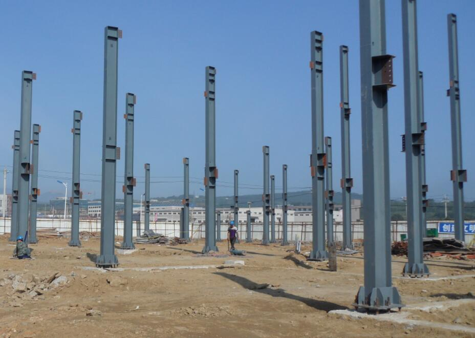 SB016 Customized Steel Structure Building Profiles H Beam Steel Column for Prefab House