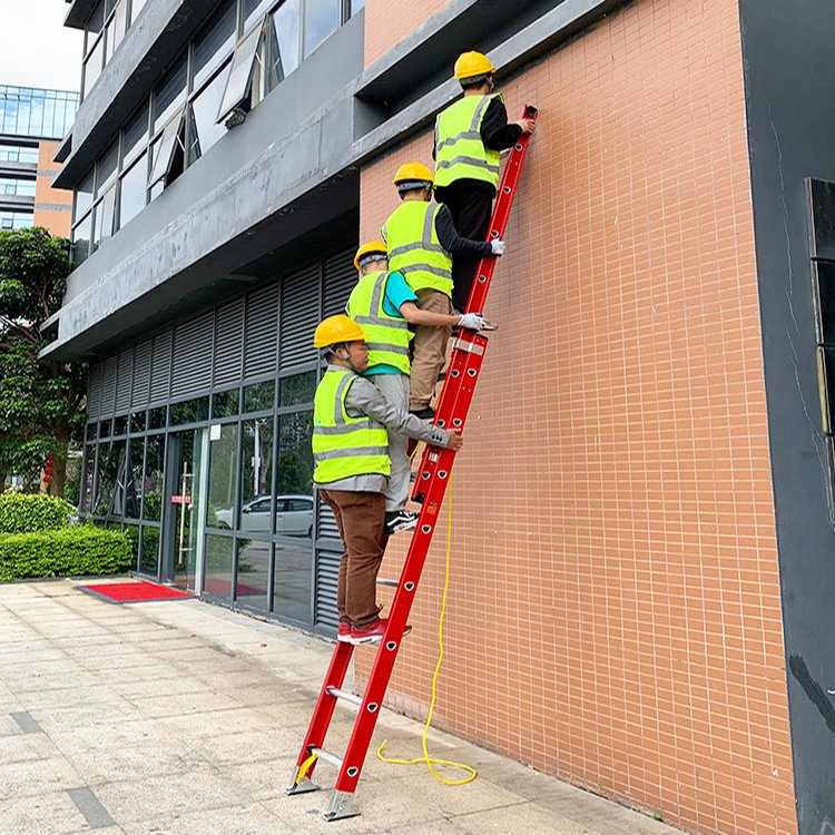 Insulated Multi Purpose Single Vertical Ladder Aluminum Telescopic Ladder for Supermarket Warehouses