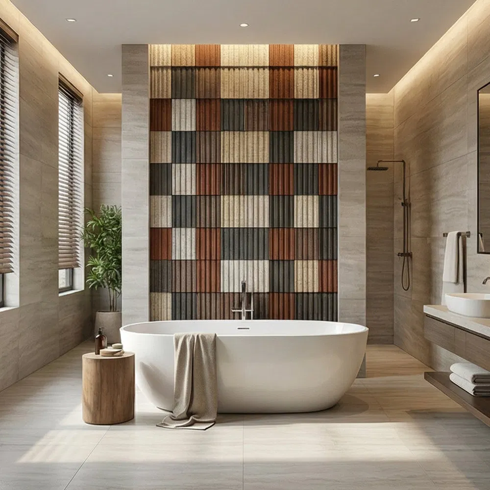 Flame Retardant Fire Resistant Lightweight Micro-Cellular Ceramic Facade Tiles for Townhouses