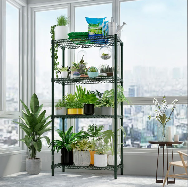 Waterproof 5 Tiers Vertical Raised Garden Bed Elevated Metal Potted Plant Holder Shelf for Balcony