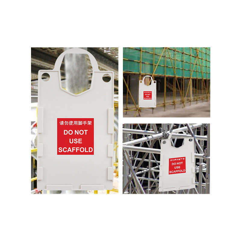 Plastic Scaffolding Security Accident Tag Inspect White Scaffold Tag Holder