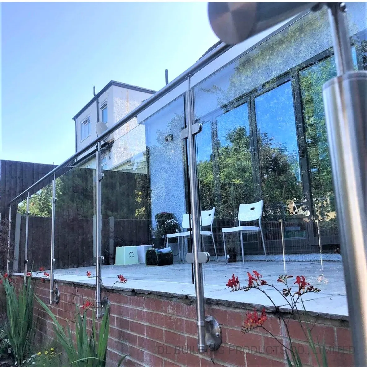 Rust-Proof 316 Stainless Steel Baluster Handrail Balustrade&Fence Tinted Glass Railing Balcony Railing Design Glass for Terrace&Staircase