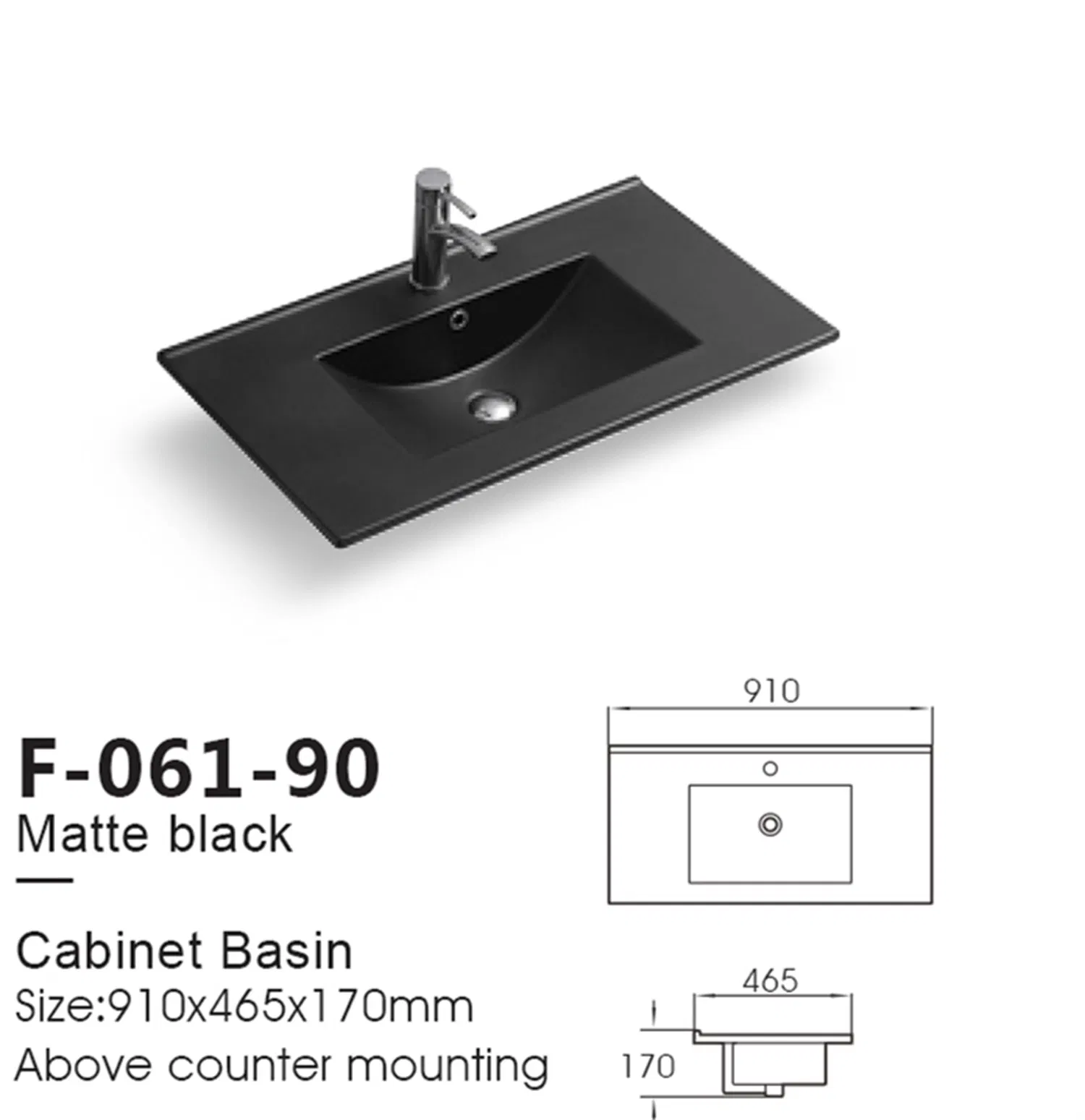 Good Price Sanitary Ware Above Counter Mounting Ceramic Cabinet Basin