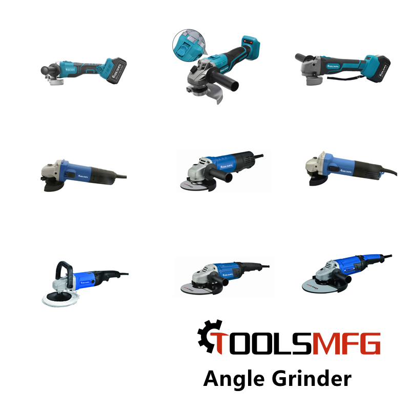 Toolsmfg 4" 5" 100/115/125mm 750W Variable Speed Power Angle Grinder