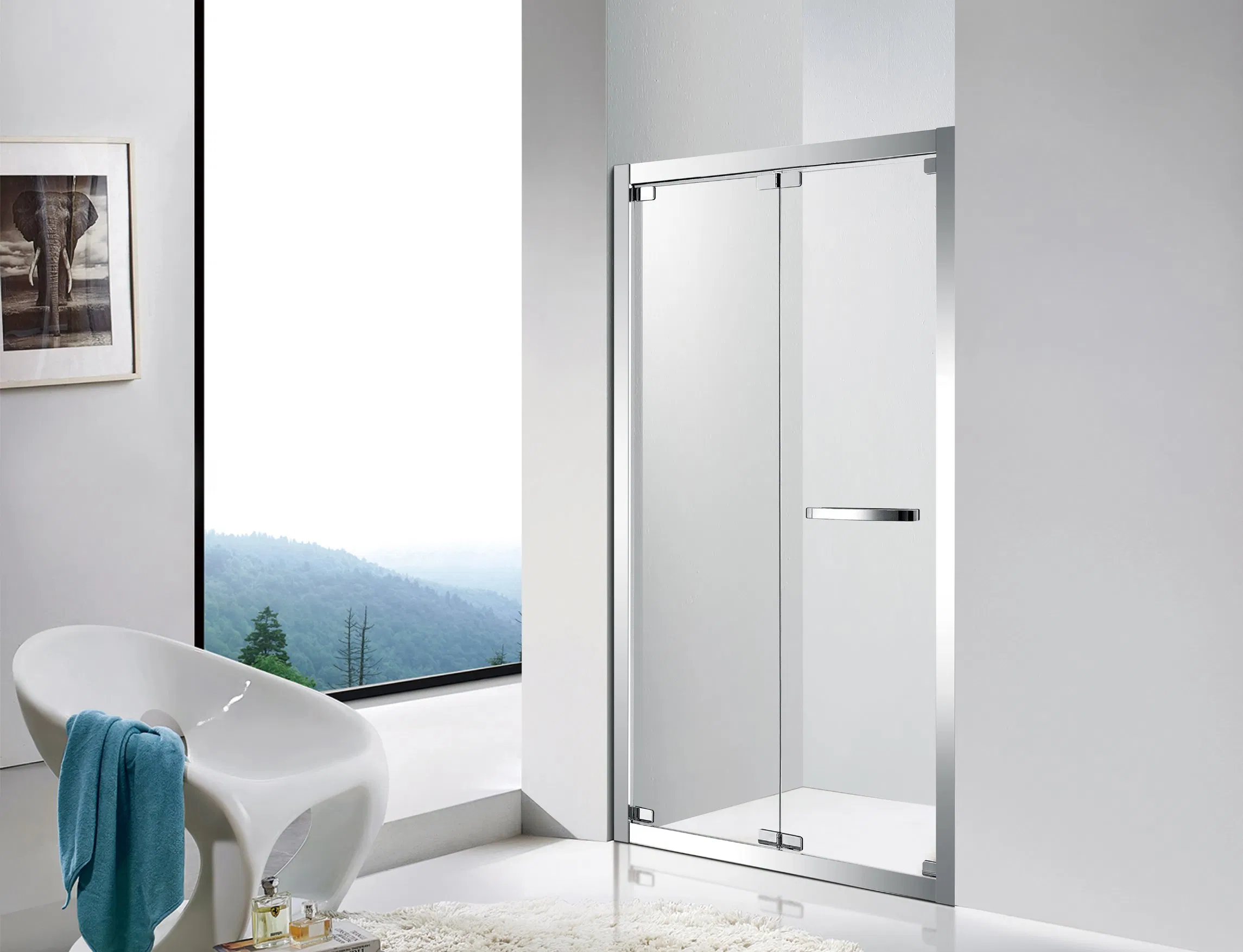 Stainless Steel Mini Hinge Bathtub Shower Enclosure