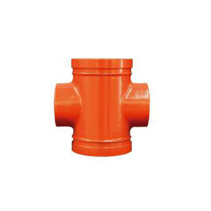 FM Ductile Cast Iron Di Grooved Reducing Cross for Fire Fighting