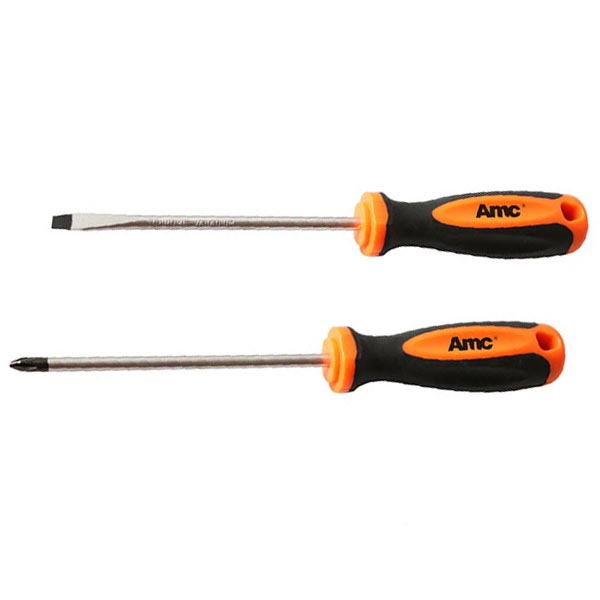 Hand Tool - Screwdriver Flat Head / Phillips Head with Plastic Handle (CRV/Carbon Steel)