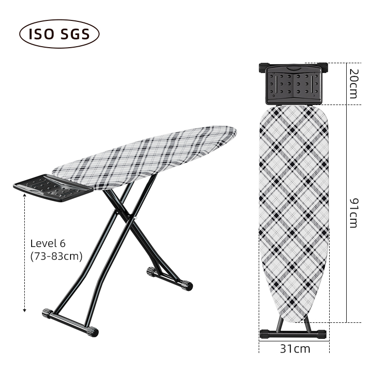 Ellipse Life Foldable Iron Adjustable Portable Modern Design Ironing Board with Durable Fabric Cover for Household Use