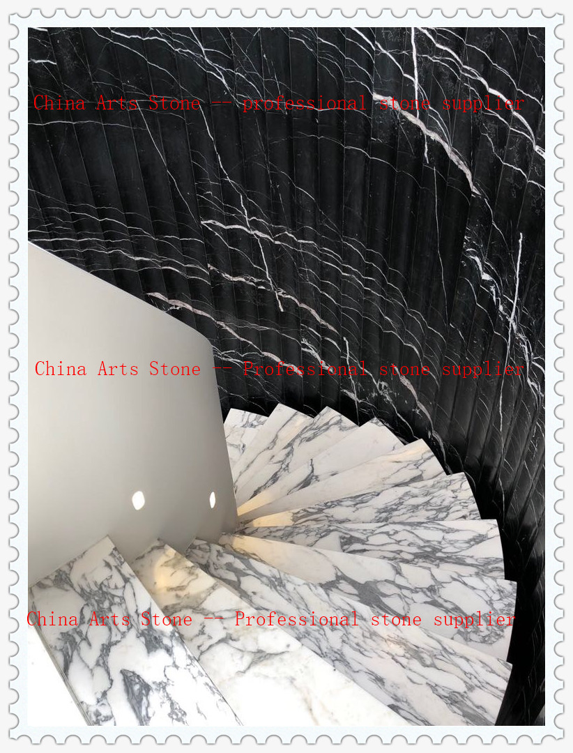 Building Material White/ Black Granite, Quartz Marble Floor Tile