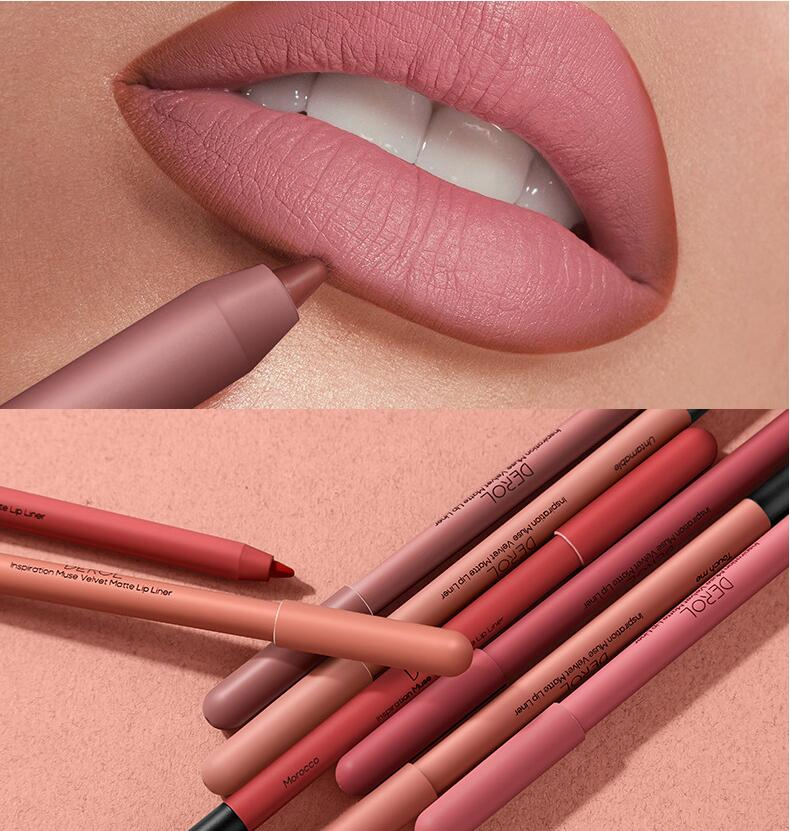 Matte Lipstick Lip Liner Everyday Nude Makeup