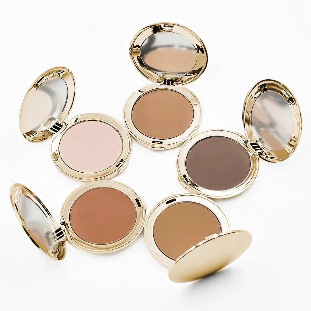 Private Label Powder Makeup Matte Compact Pressed Powder Setting Face Powder Waterproof Full Coverage Make up Foundation