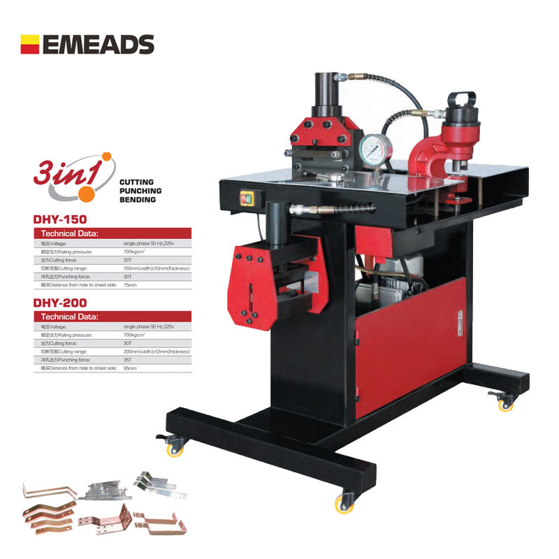 Emeads Combination 2 Busbar Processor for Bending Punching Cutting Tool