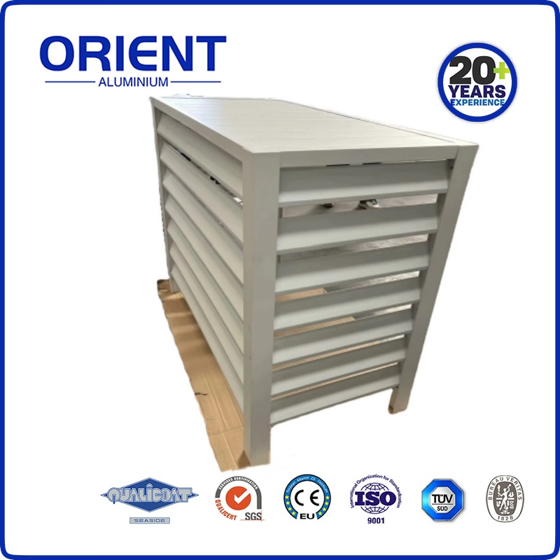 Commercial Aluminum AC Unit Cover Powder Coated Corrosion Proof for Coastal Areas