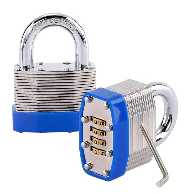 Outdoor Security Padlock with Hardened Steel Shackle and Bottom Digital Combination Padlock