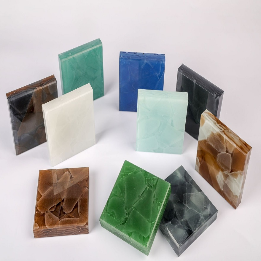 Hot Sell Customized Decorative Stained Recycled Glass Special Tinted Jade Glass