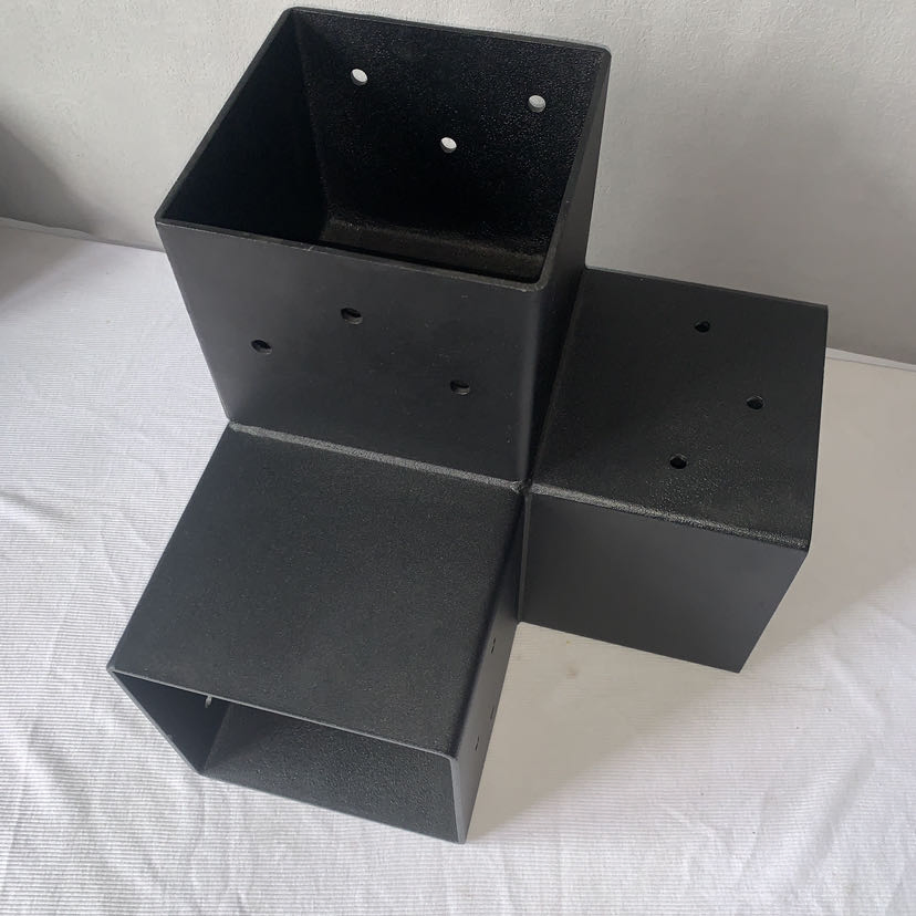 Borhaf Black Powder Coated Conner Angle DIY Gazebo Bracket Kit