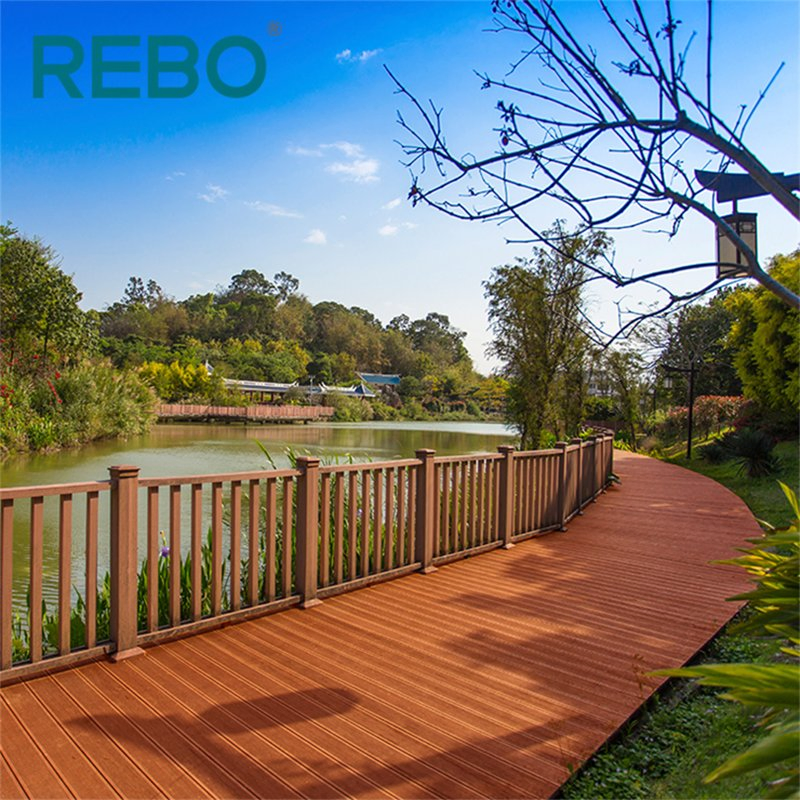 Outdoor Engineered Bamboo Patio Decking Durable Waterproof Anti-Slip Feature Easy Installation