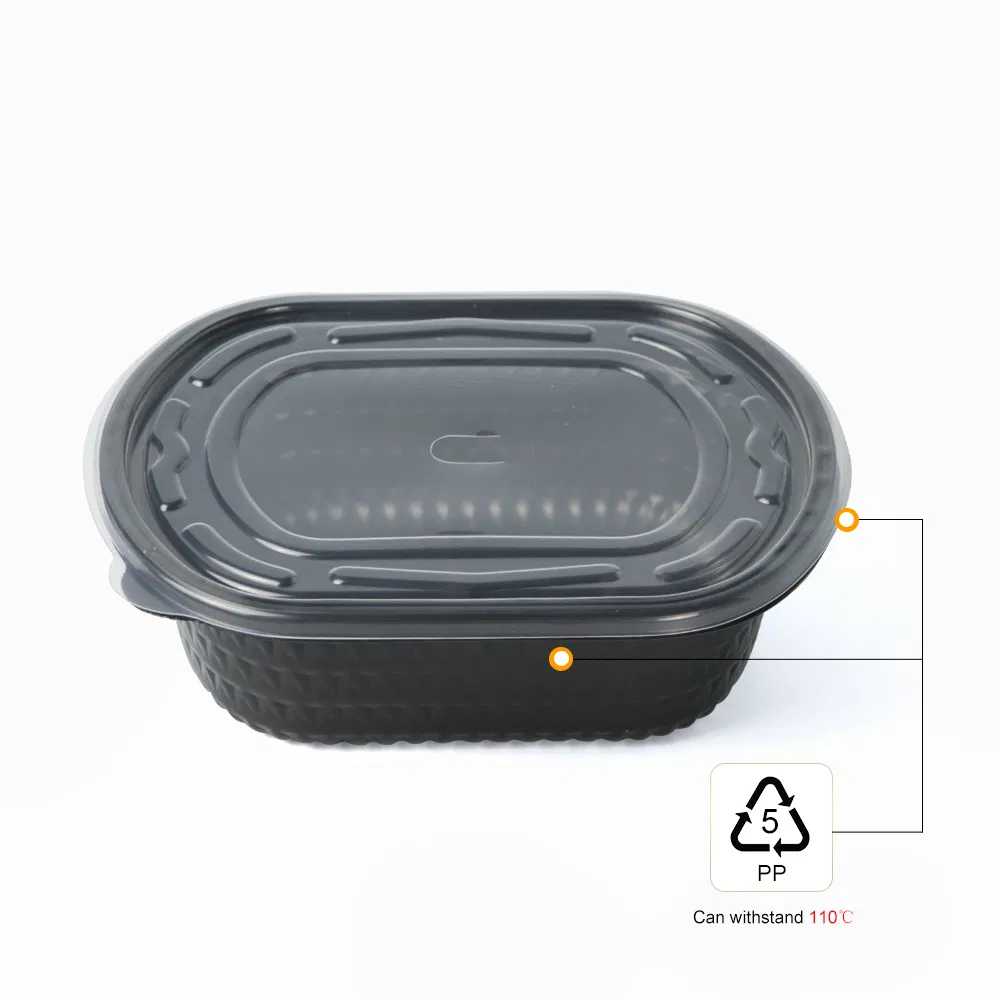 Unisupply Plastic Food Container Meal Prep Container Takeaway Box with Inner Tray