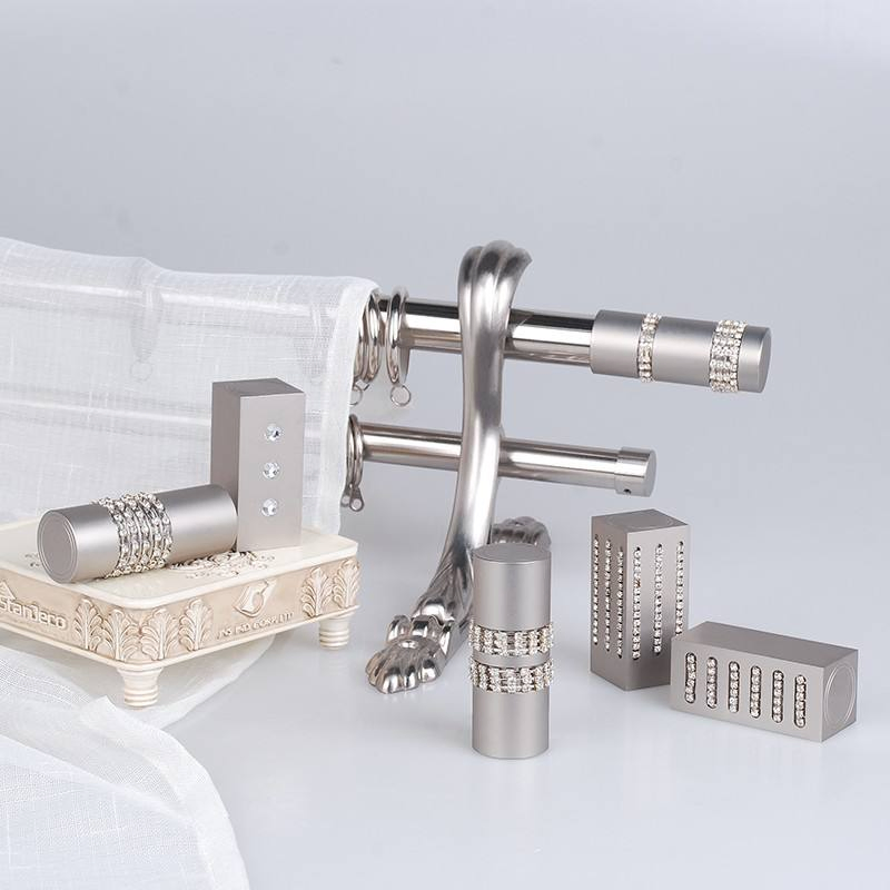 Wall Mounted High Quality Decorative Curtain Rod Curtain Bracket Adjustable Double Metal Wall Decorative OEM Design Factory