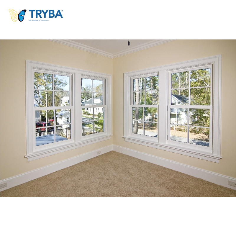 American Style Aluminum Sash Double Hung Window up Down Sliding Windows