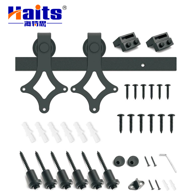 Barn House Door Hardware Sliding Flat Barn Door Hardware Kit Set with Door Gu 1.8m Sliding Barn Door Hardware Kit