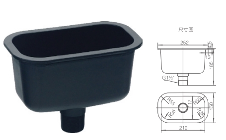 Durable PP Cup Sink for Laboratory Fume Hood Applications