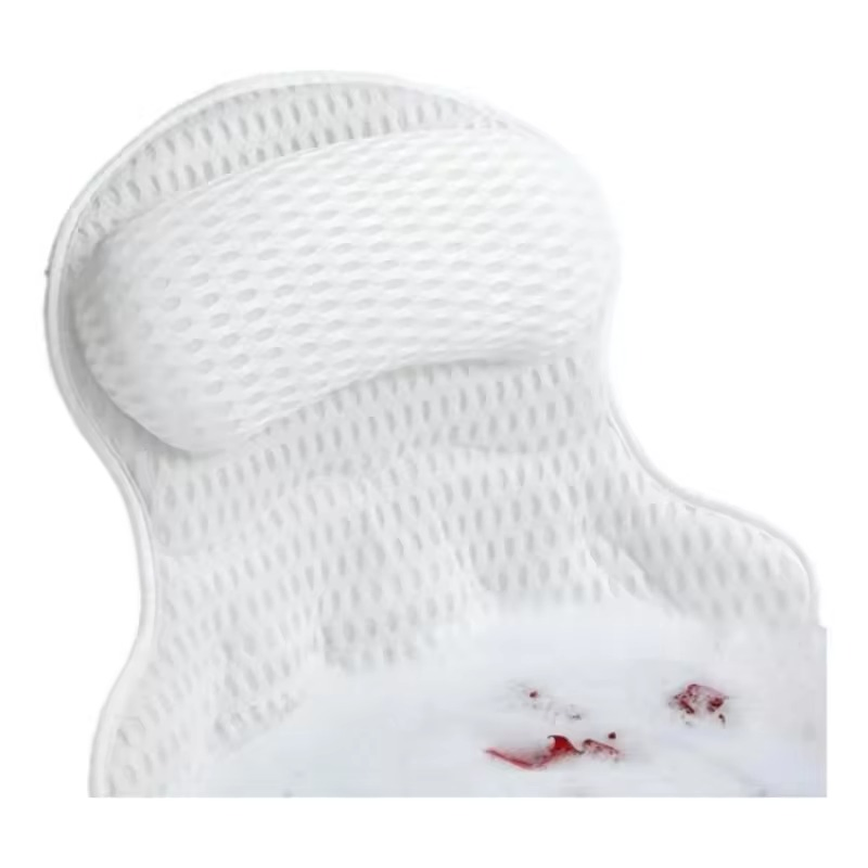 Promotional Hot Sale Luxuriously Anti-Slip 4D Mesh Suction Cups Relaxation Bath Pillow