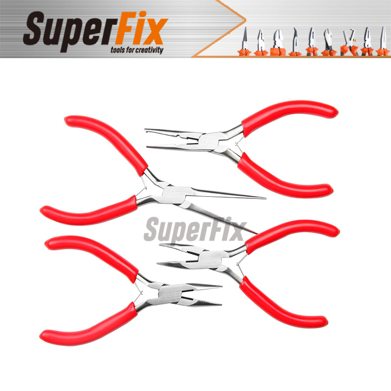 Alicate Professional Plier with Dipped Handle, Polish Finish, Carbon Steel, Funcitonal/Cutting/Twisting/Clamping, Mini Pliers