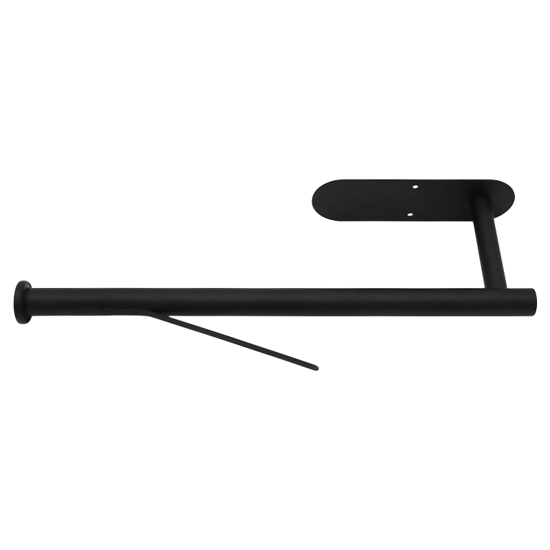 Kitchen Paper Holder Black Stainless Steel Self Adhesive Bathroom Accessories Holder