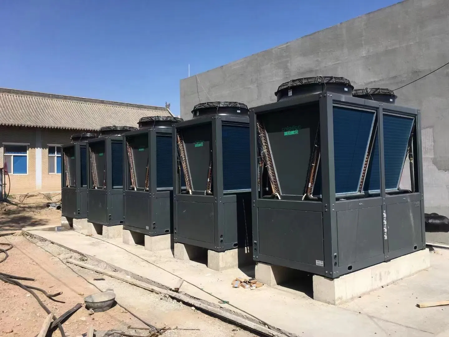 Imposol 100kw R410 WiFi Controlled Hot Water Project Air Source Heat Pumps Commercial Hot Water Heat Pumps for Hotel School Shopping Mall