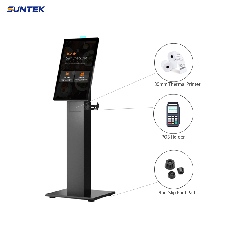 Suntek Wholesale 15.6'' 21.5'' Touch-Screen Ordering Machine Electronic Floor-Stand Self Service Kiosk Supplier