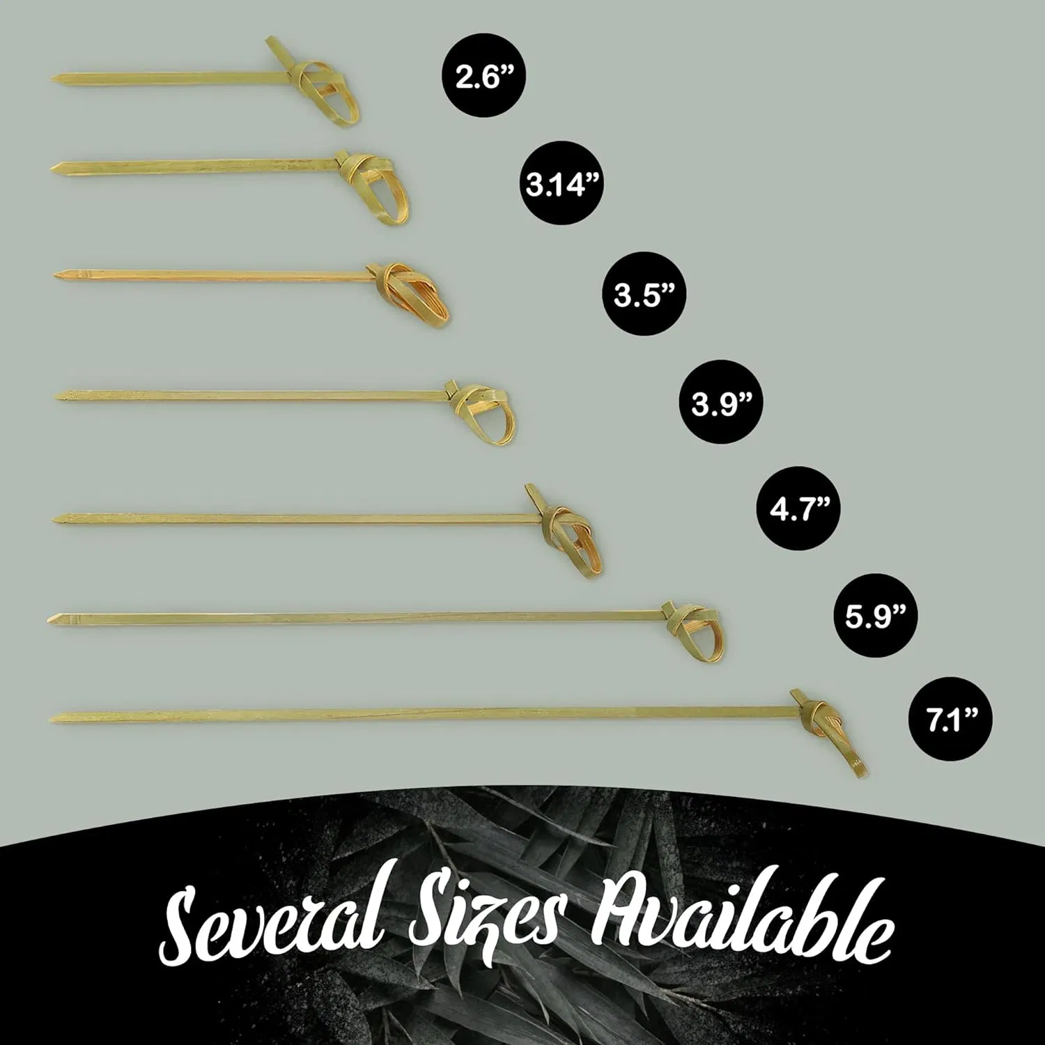 Fruit Cake Dessert Drinking Use Bamboo Sticks Skewers for Party Knot Skewer