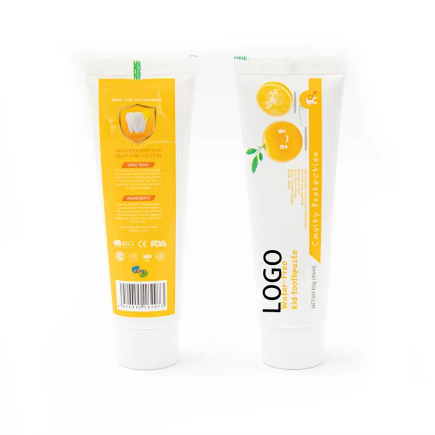 Manufacturers Custom Anti-Cavity Orange Flavor Kid's Toothpaste