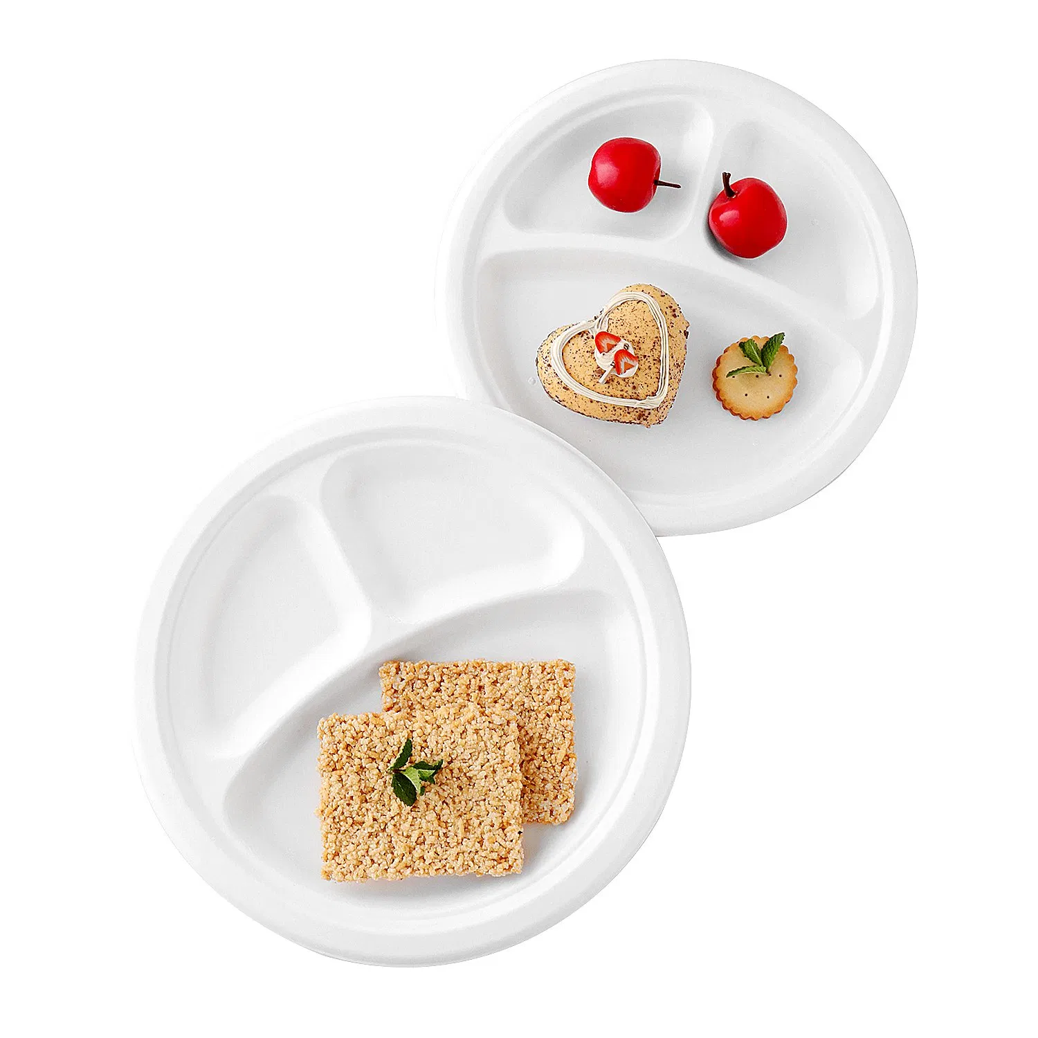 Биоразлагаемые тарелки из багассы для еды