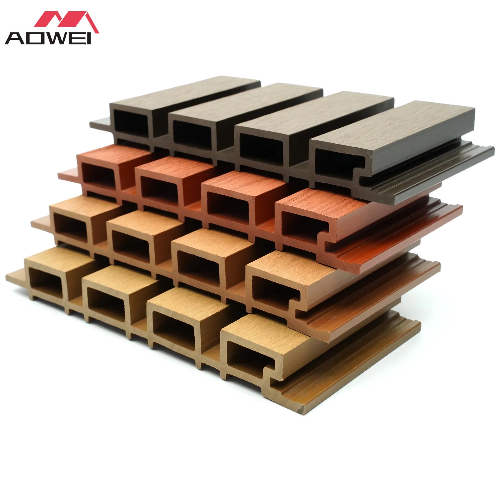 Outdoor Decoration Waterproof 3D Co-Extrusion WPC Wall Cladding Composite Panel