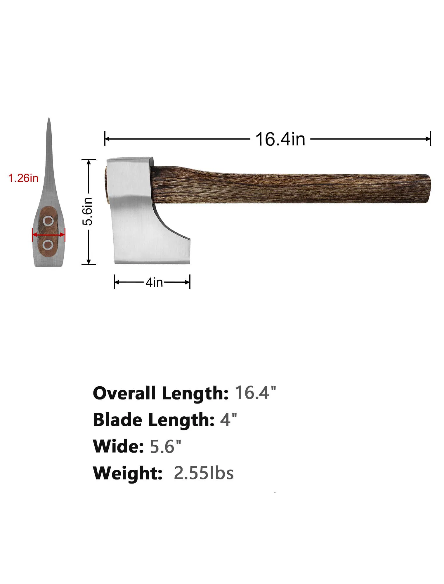 2pack Steel Professional Throwing Hatchet for Axe Throwing Competitions