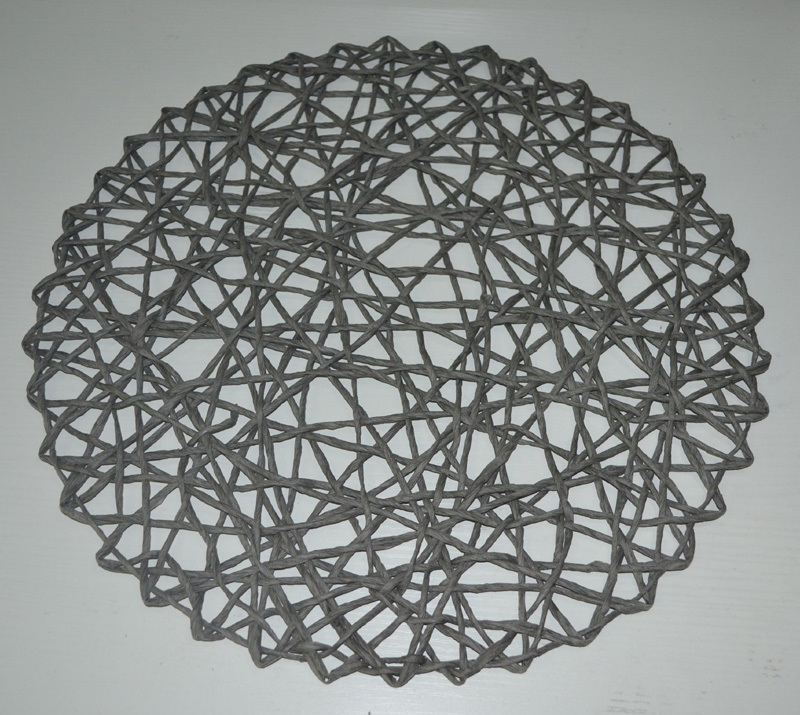 15" FSC Straw Paper Woven Round Placemat