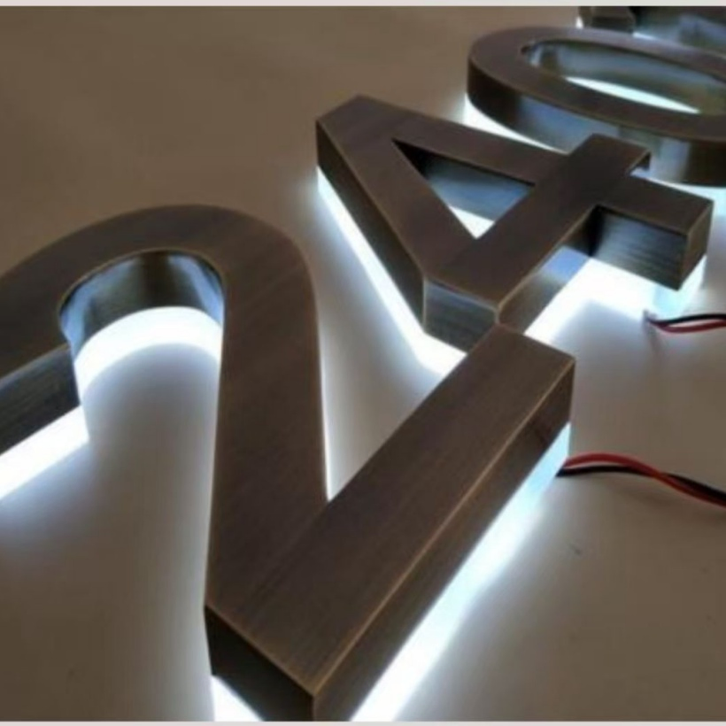 Front-Lit Waterproof 3D Box Sign for Custom Luxury Interior Detailing